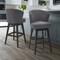 Armen Living Brandy 30" Bar Height Swivel Gray Fabric and Espresso Wood Bar Stool LCBDBAESGR30 - alternate 6